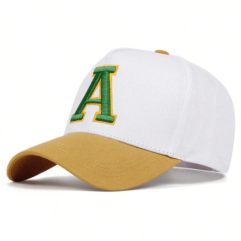 Unisex Stereoscopic A Letter Embroidery Baseball Caps Spring and Autumn