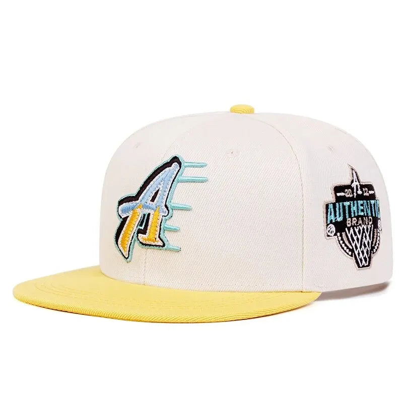 Unisex A Letter Embroidery Side Basketball Hip-Hop Hats