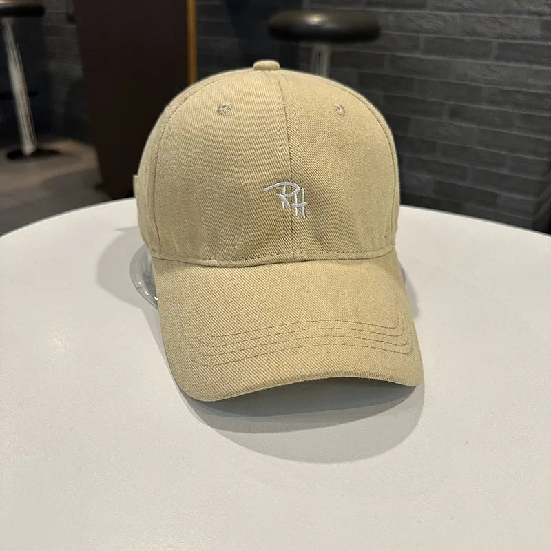 Korean Style RH Letter Embroidery Baseball Cap