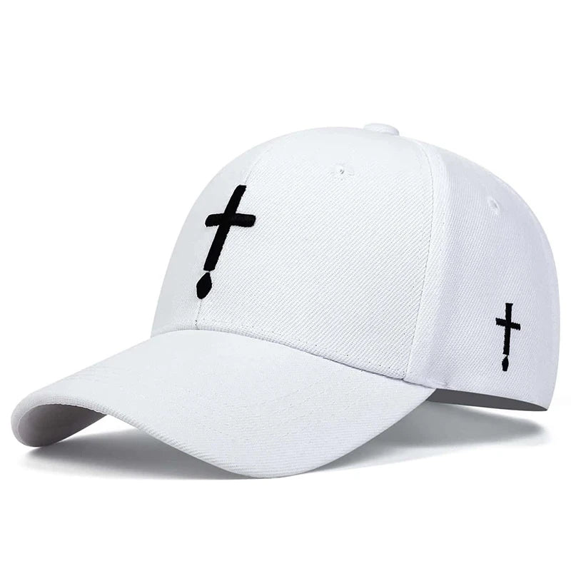Unisex Simple Cross Water Drop Embroidery Baseball Caps
