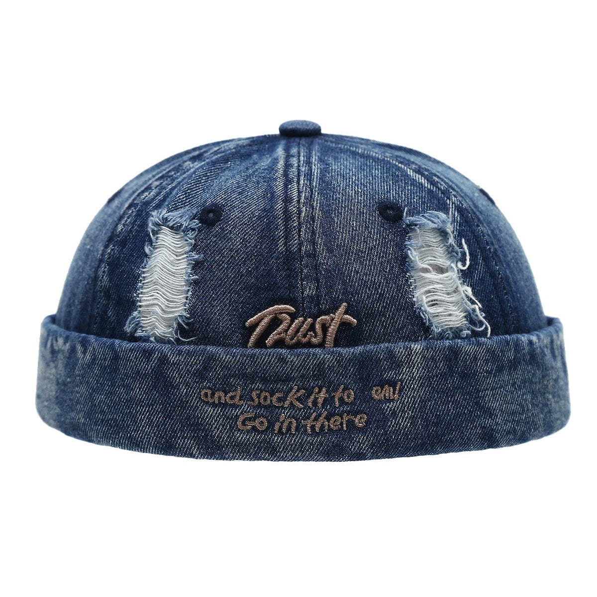 Vintage Distressed Ripped American Skullcap