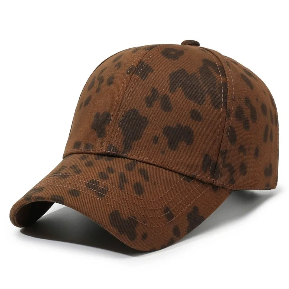Trendy Breathable Baseball Cap Leopard Printed Adjustable