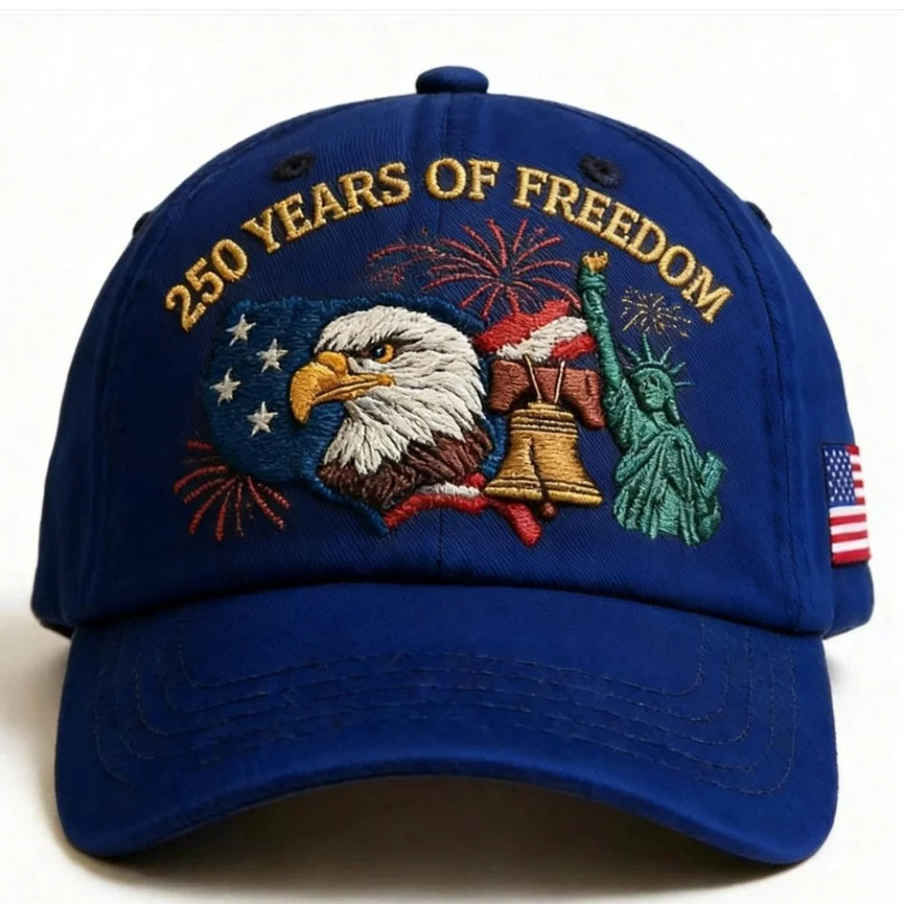 250 Years Of Freedom Baseball Cap USA 1776-2026 Anniversary Hat