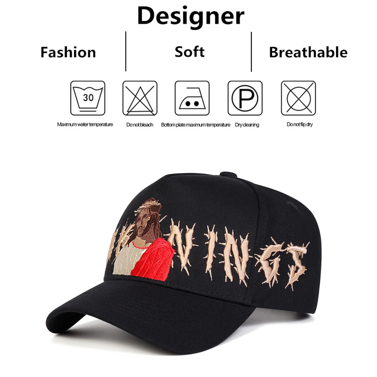 Unisex Personality Embroidery Baseball Caps Spring Autumn Sports Cap