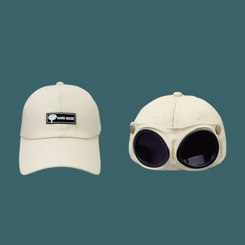 Unisex Summer Baseball Caps With Glasses Aviator Hat