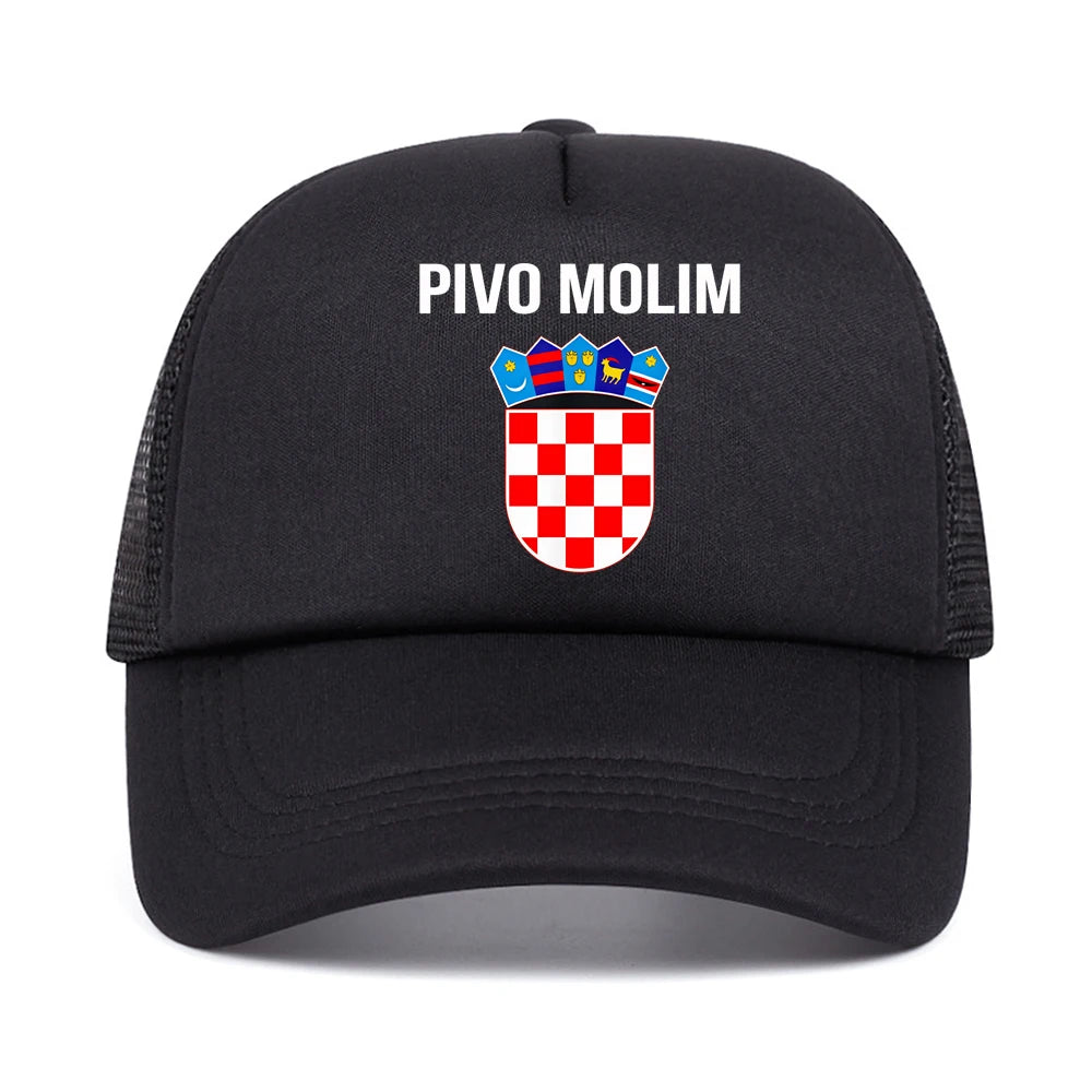 Funny Gift Beer Please In Croatian hat Hrvatska Croatia Souvenir Gift Baseball Cap Men