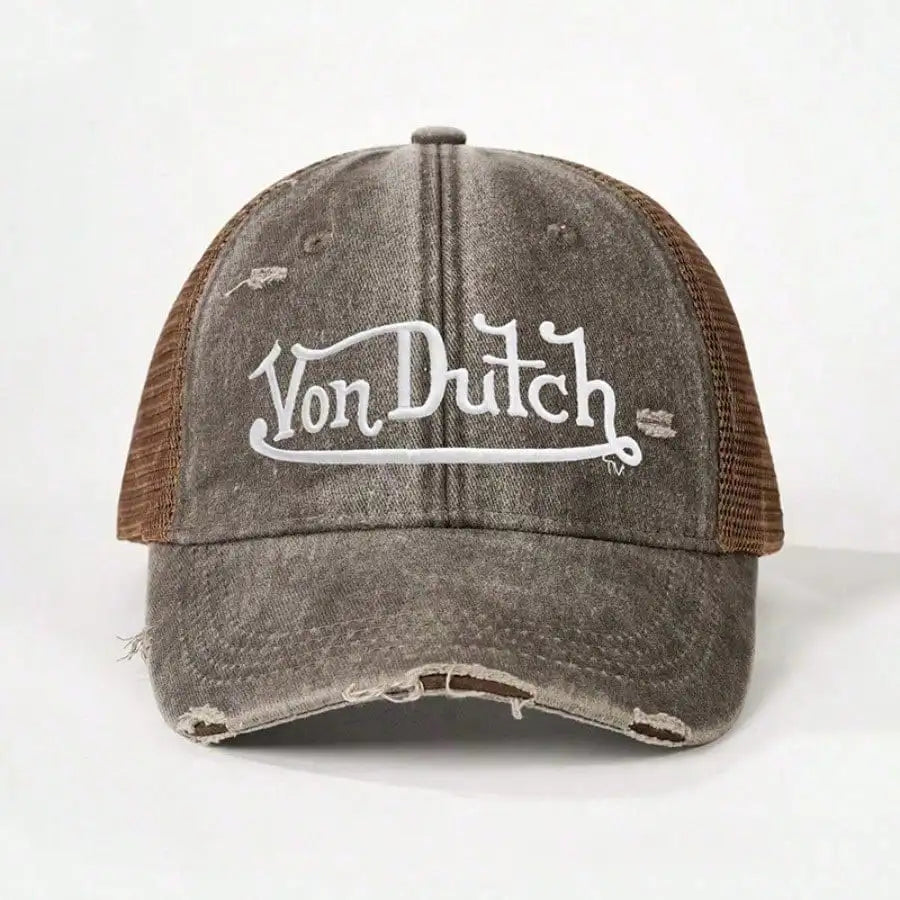 Yon Dutch Vintage Distressed Embroidered Baseball Cap