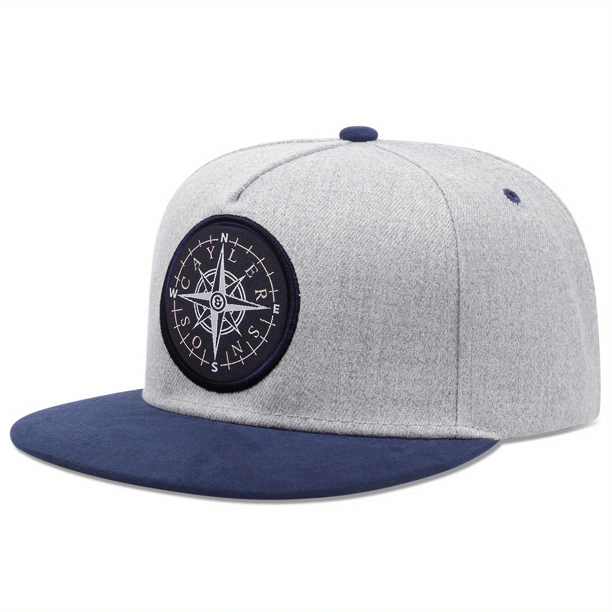 Fashion New NSWE Compass Flat Edge Hat Men Retro Street Hip Hop Hat Women Decorative Color Blocked Hat