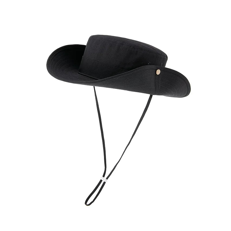 100% Cotton Fisherman Hat Dad Summer Outdoors Sun Cap Man