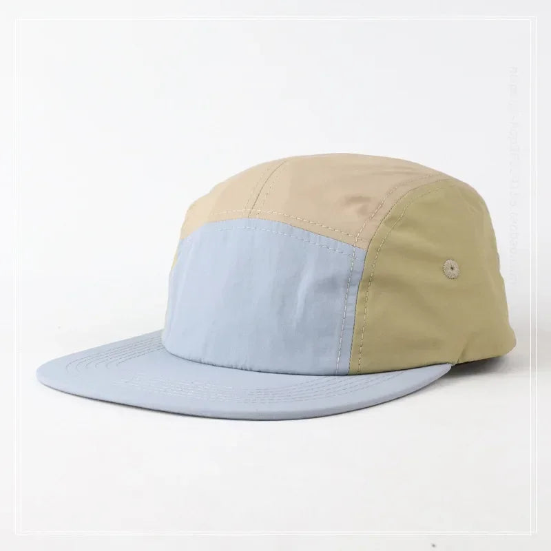 Japanese 5 Panel Color Blocking Baseball Caps