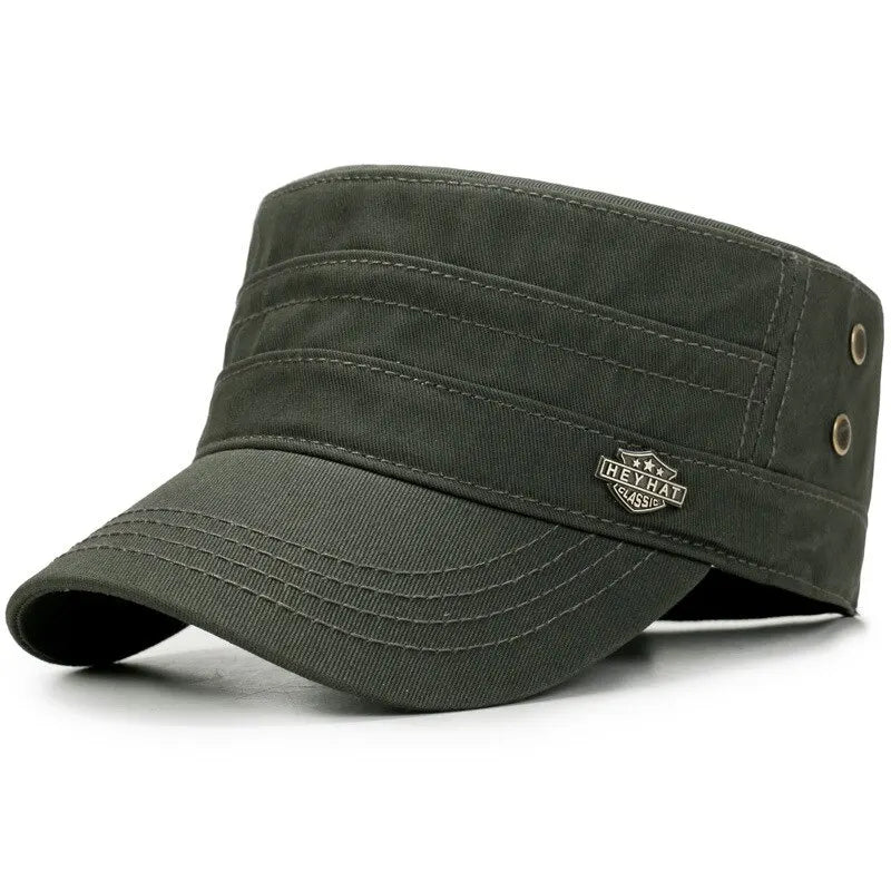 Small Iron Standard Flat Hat Spring Outdoor Travel Hat Men'S Cotton Shield Hat