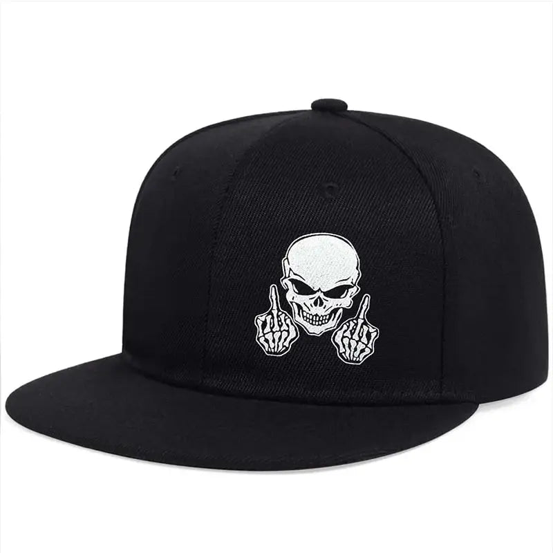 Unisex Skeleton Finger Embroidery Hip-Hop Hats Spring Autumn