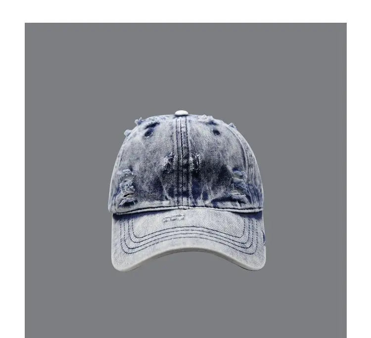 Cowboy Hole Washed Soft Top Hat Female Cap