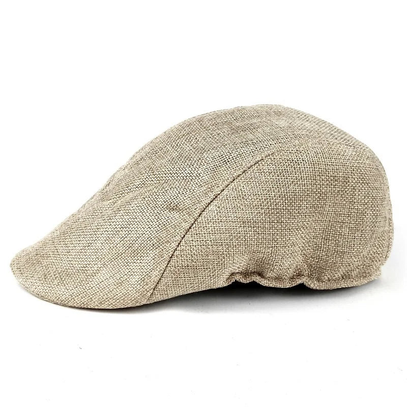 Solid Color Breathable Unisex Short Brim Beret Spring Summer