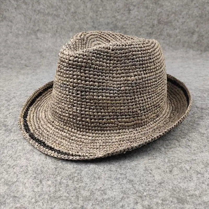 Handwoven Foldable Straw Sun Hat For Men And Women Premium Raffia Material