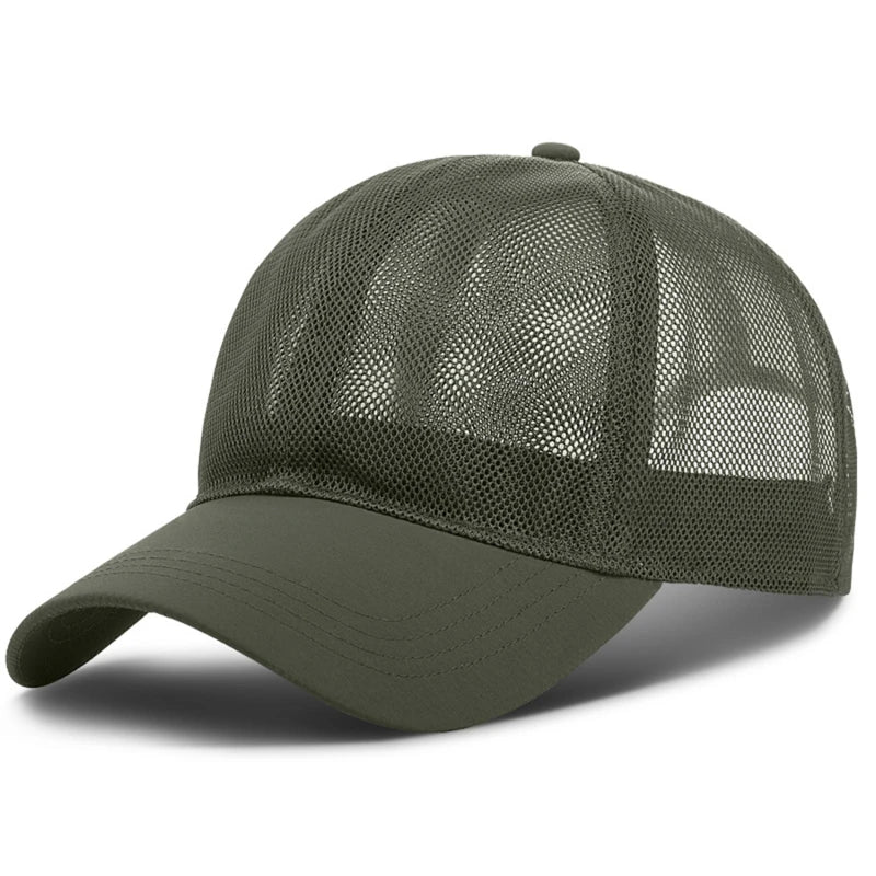 Men Women Summer Full Mesh Baseball Cap Quick Dry Cooling