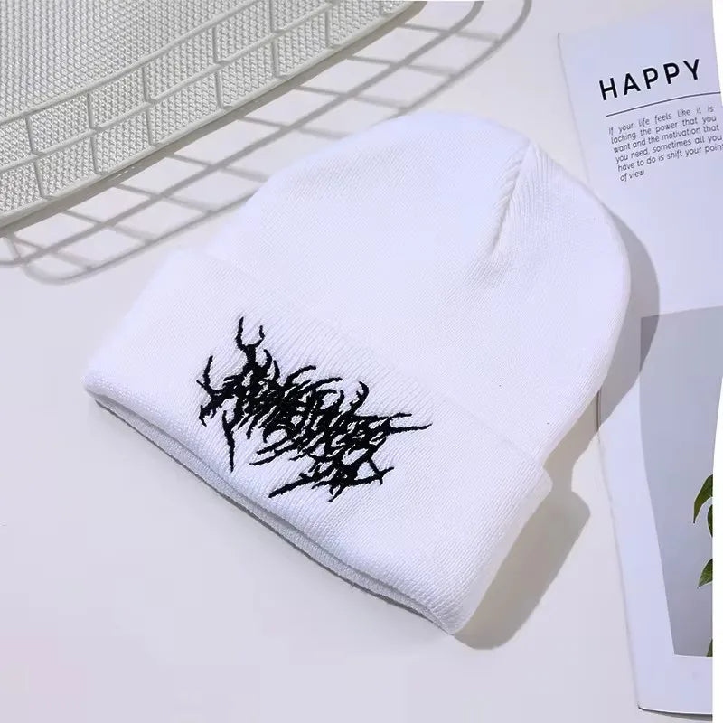 Warm Women Men Winter Beanies Hats Gothic Street Punk Knitted Bonnet Caps