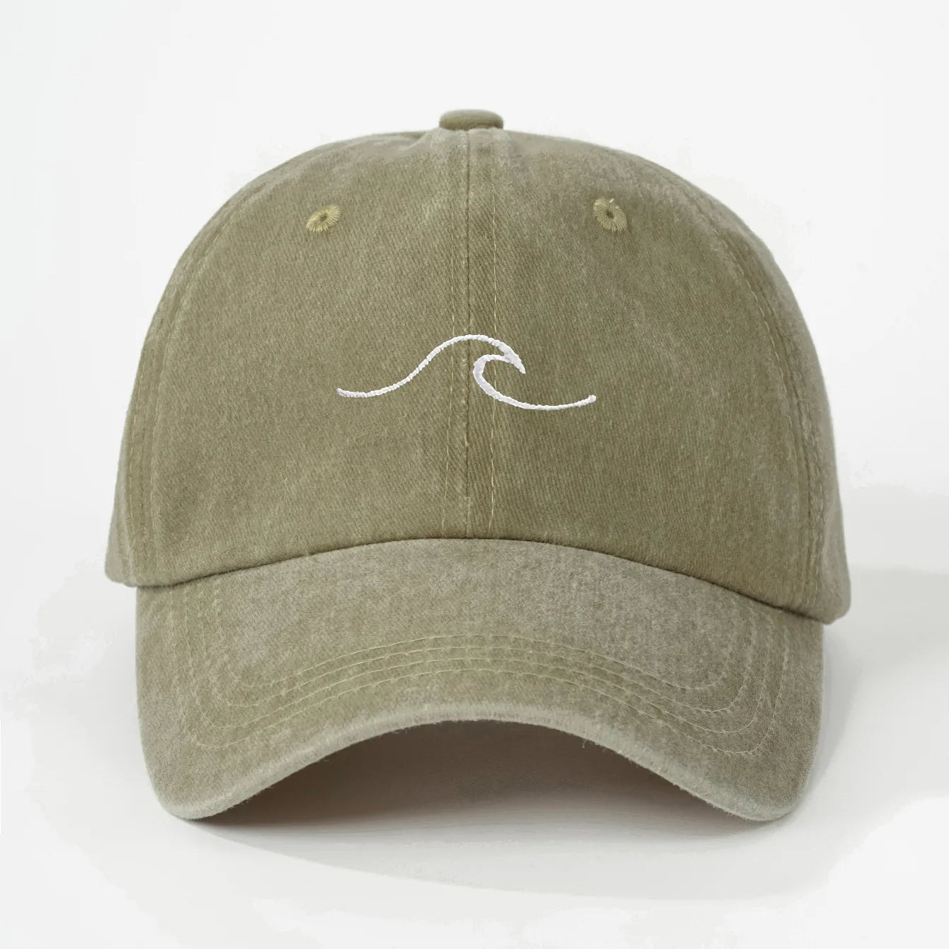 Simple Wave Ripple Embroidery Baseball Cap