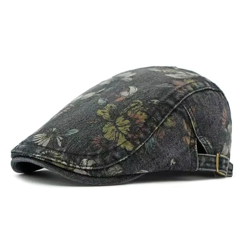 Four Seasons Cotton Flower Print Newsboy Caps