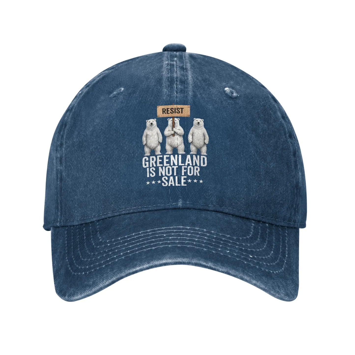 Greenland Is Not For Sale Polar Bear Greenland Denmark Sun Baseball Cap