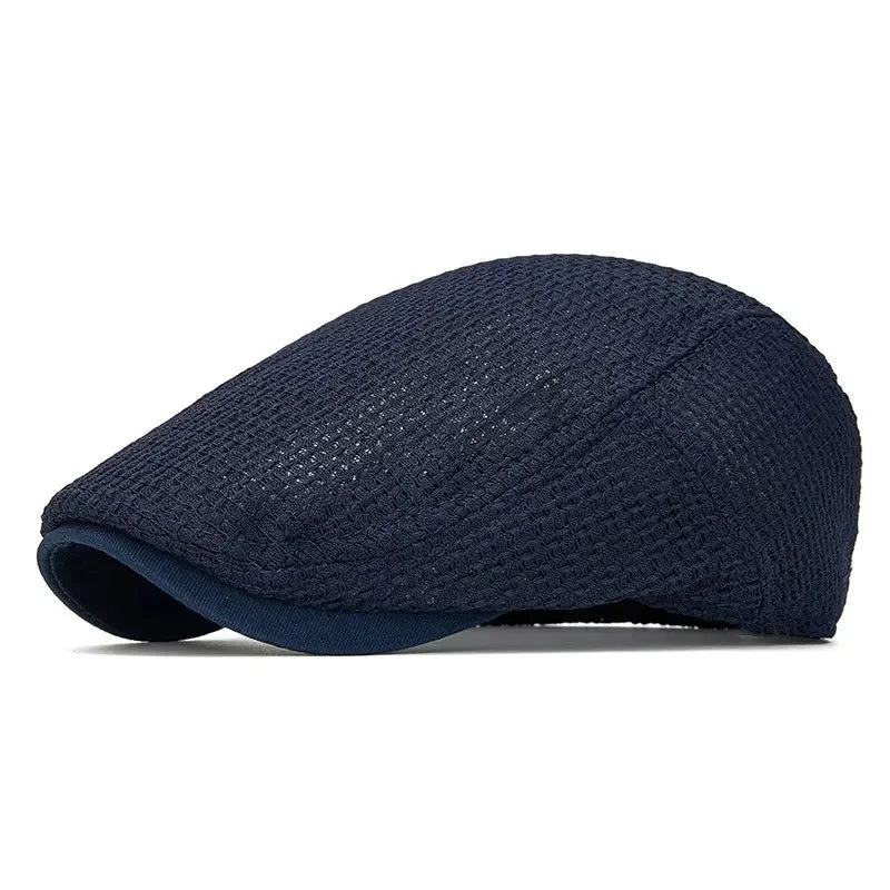 Summer Polyester Solid Newsboy Caps Flat Cap