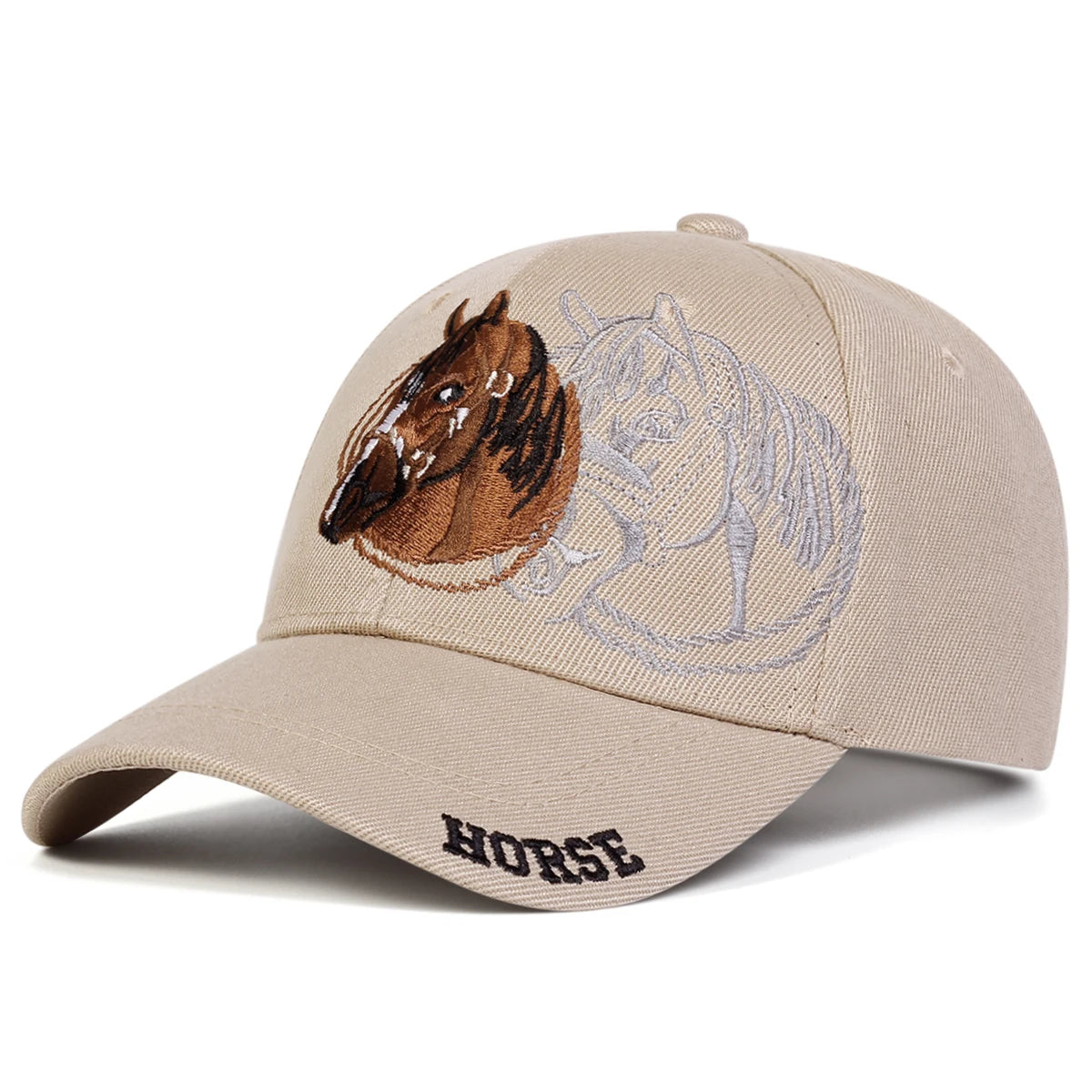 Unisex Horse Embroidery Baseball Caps Spring Autumn Outdoor Adjustable