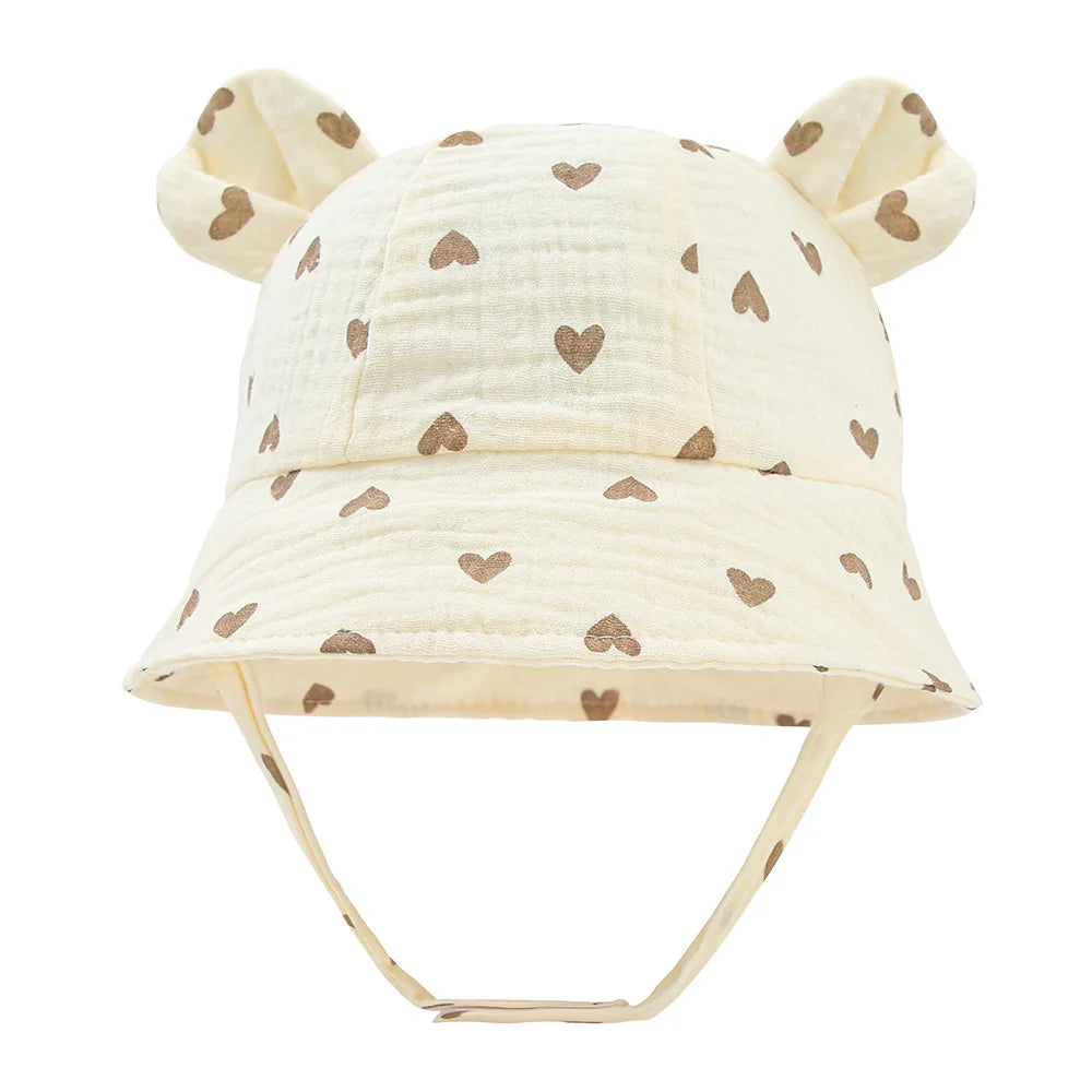 Muslin Cotton Baby Hat Summer Infant Cap For Kids Soft Baby Sun Hats