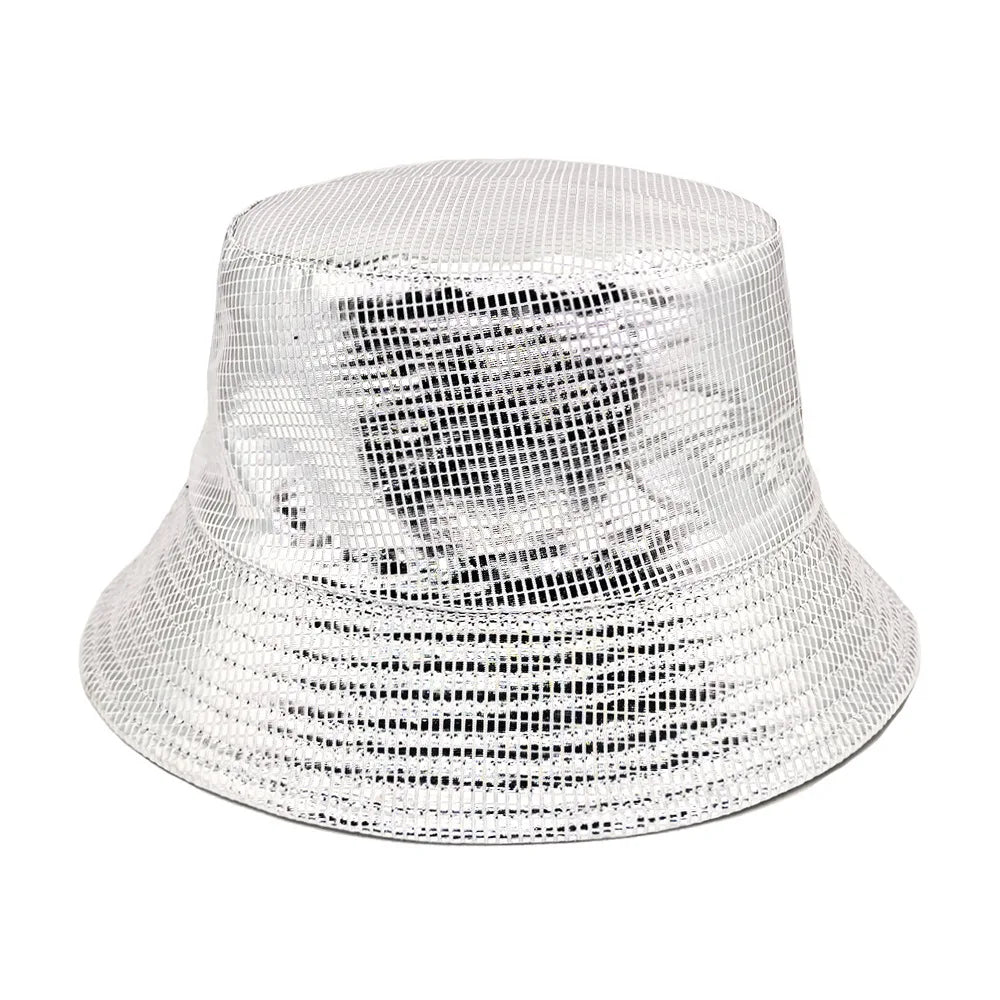 Fashion Bling Panama Women Men Decorate Bucket Hat
