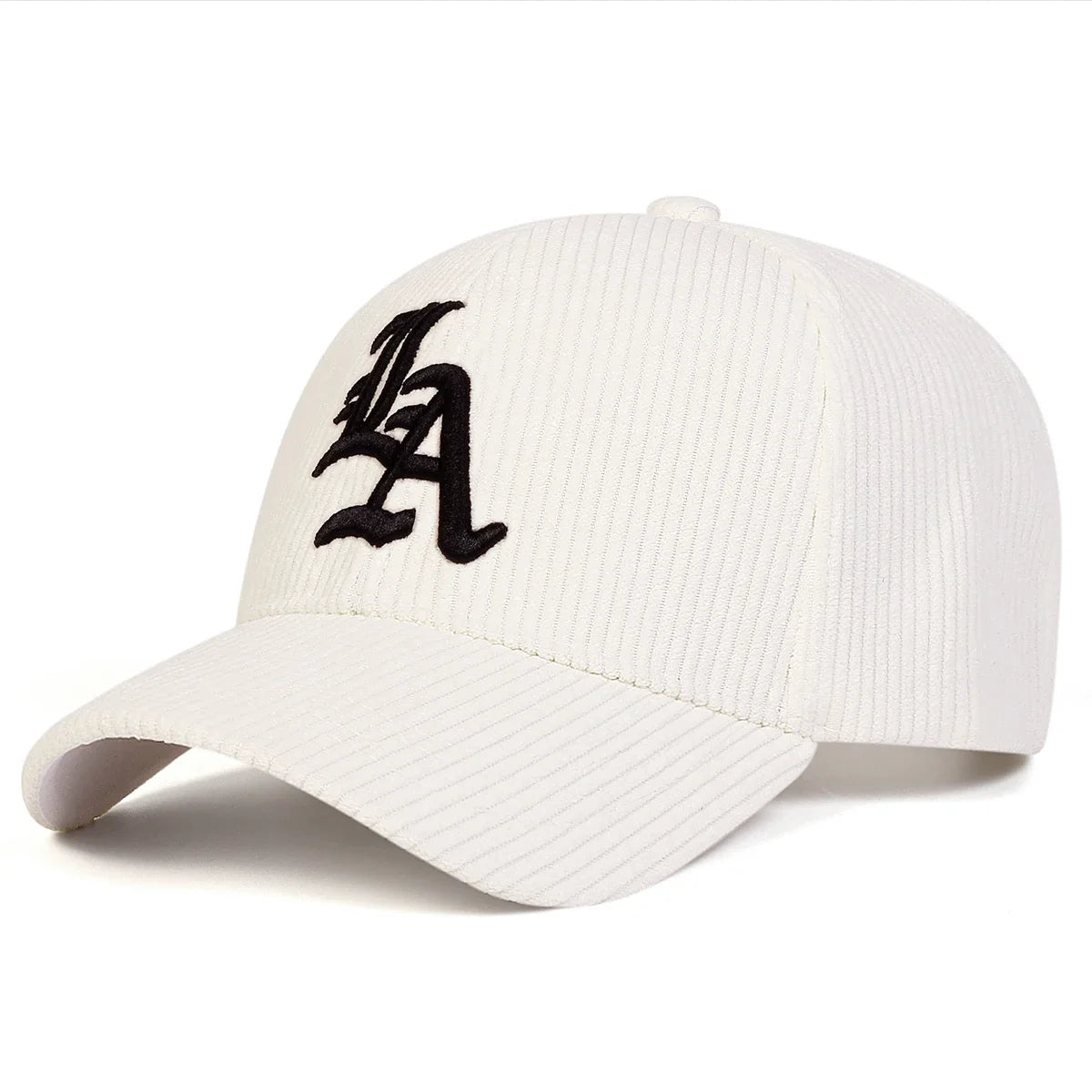 Unisex Gothic LA Embroidery Corduroy Baseball Caps