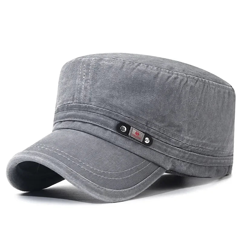 New Washed Hat Made Old Cotton Flat Top Autumn And Winter