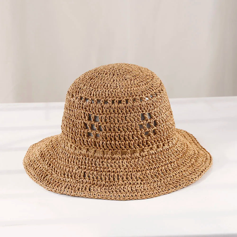 Straw Hat Summer Women Visor Bucket Hat