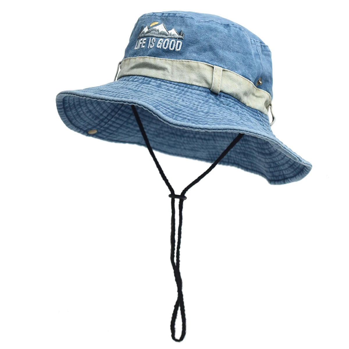Summer Men Bucket Hat Outdoor UV Protection Wide Brim Panama
