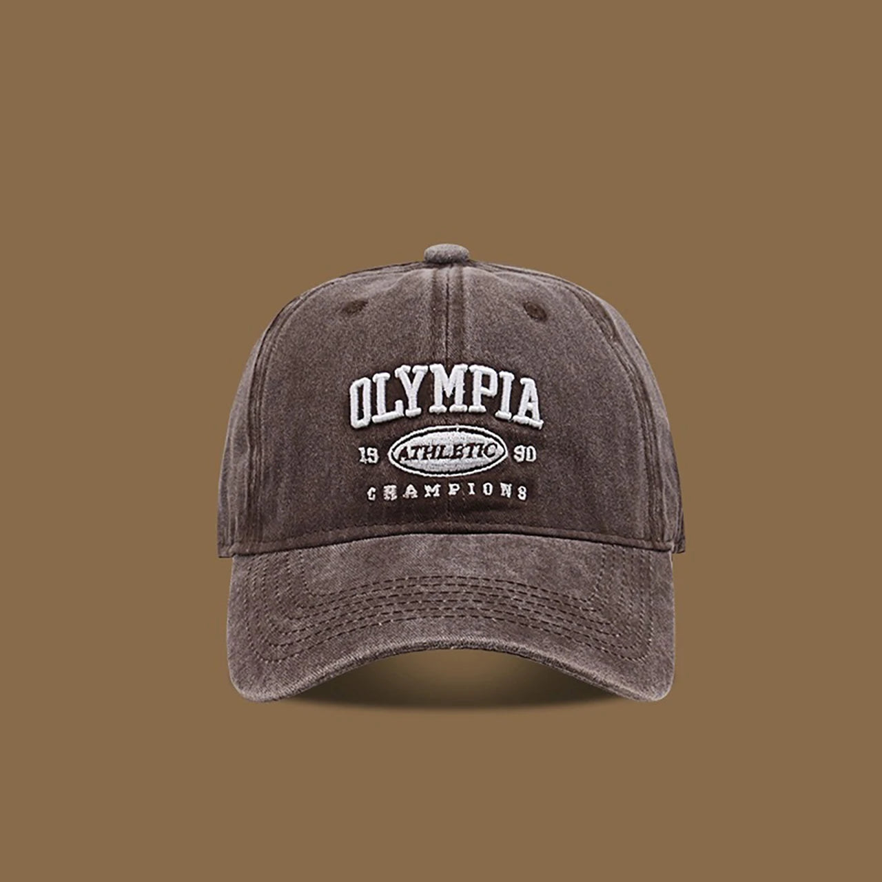 Washed Cotton Letter Baseball Cap For Women Men