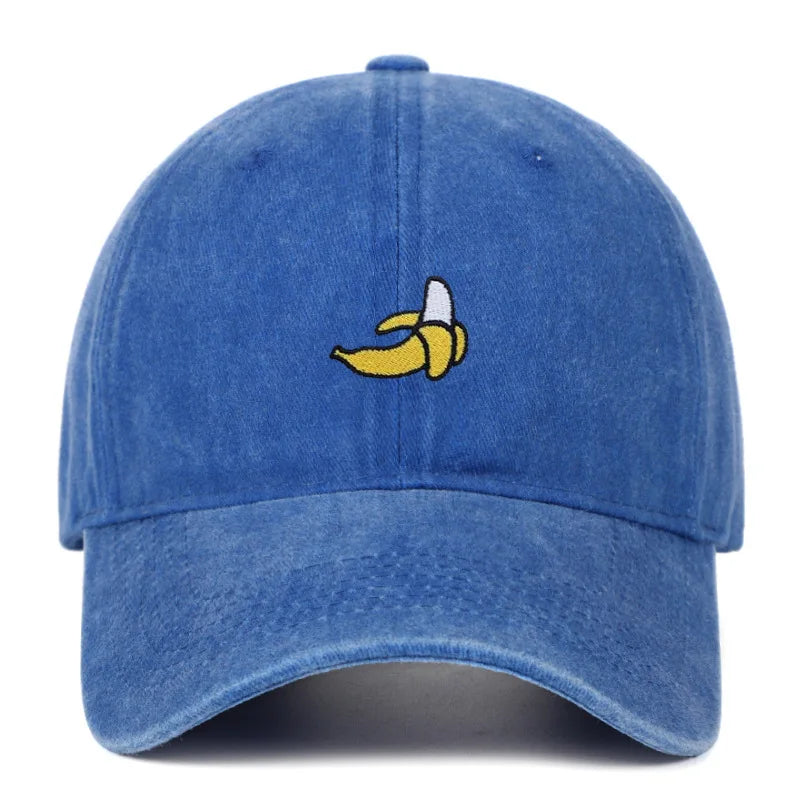 Banana Embroidered Baseball Hats for Men and Women
