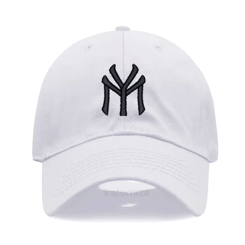 Letter MY Embroidery Baseball Cap Women Men Adjustable