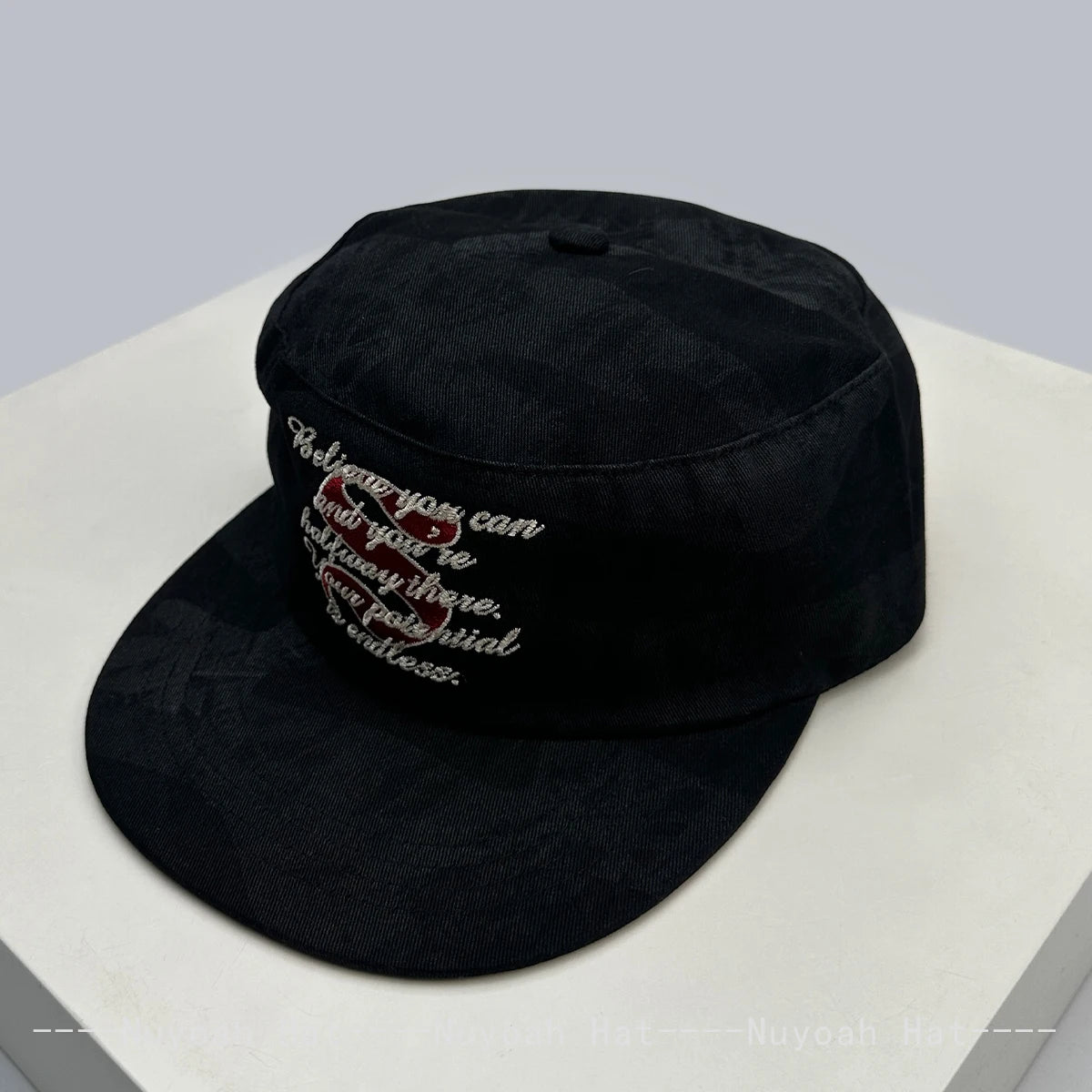 Retro Flat Top Baseball Hat For Men Women