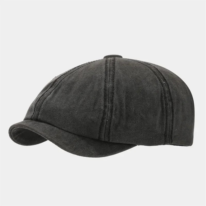 Four Seasons Cotton Solid Newsboy Caps Octagonal Cap