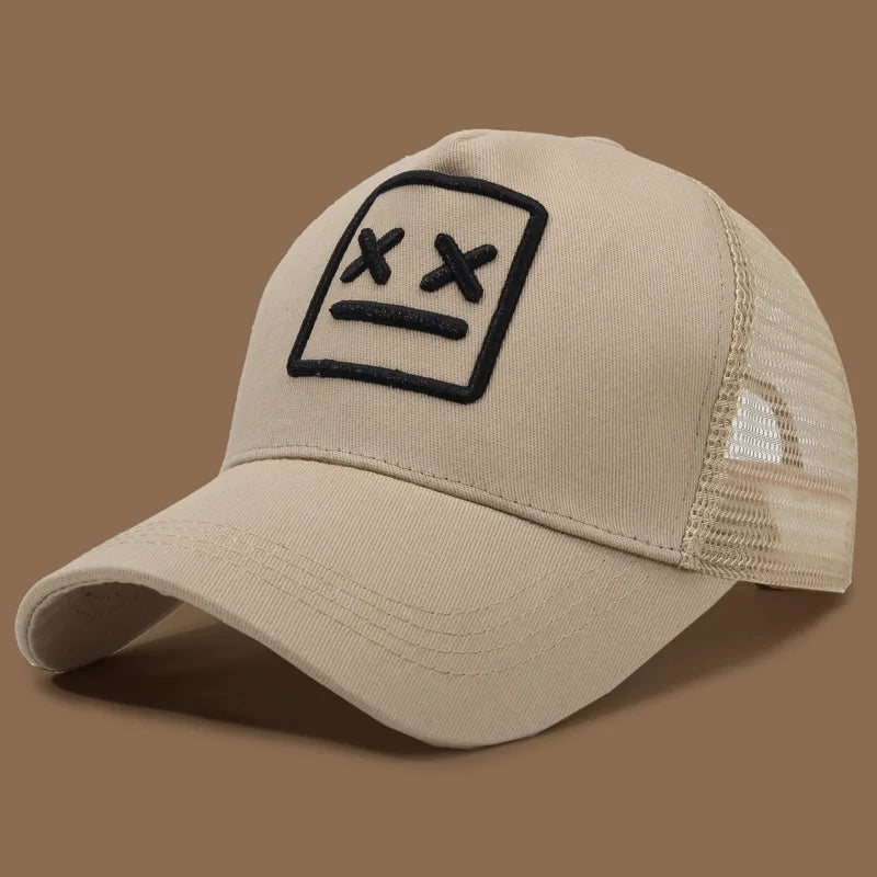 Men's Smiling Face Embroidered Baseball Cap