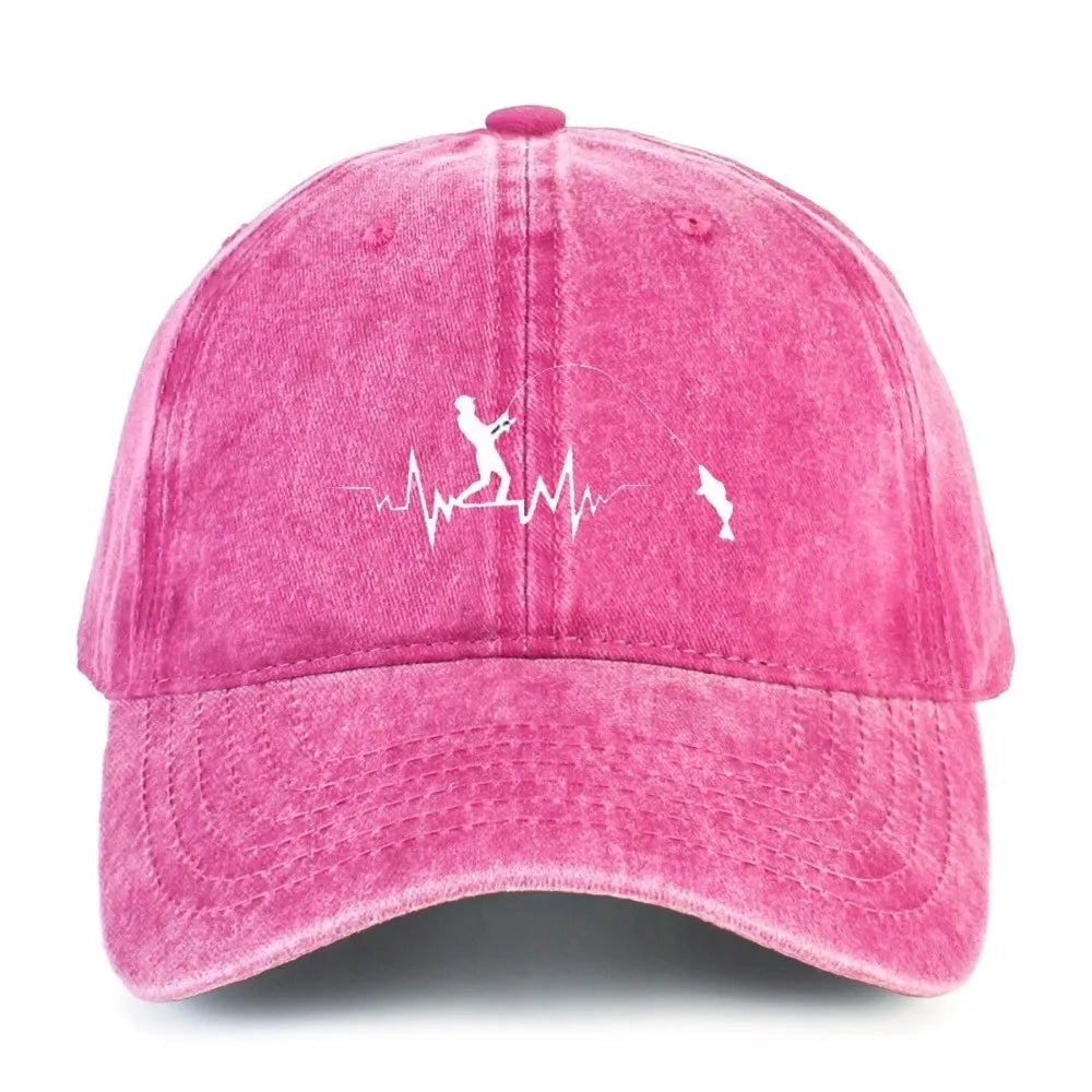 Fashion Fishing Pattern Design Embroidery Baseball Cap