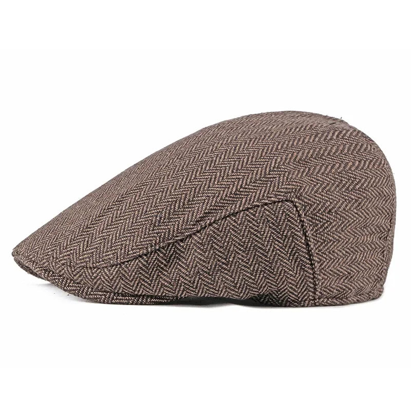 High Quality Autumn Winter Wool Herringbone Flat Cap