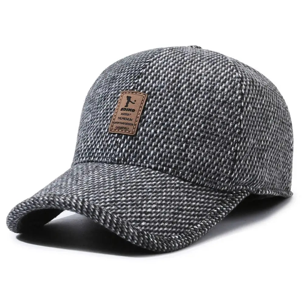 High Quality Autumn Winter Thick Earmuffs Hat Warm Adjustable Earmuffs Baseball Cap Casual Simple Outdoor Hats