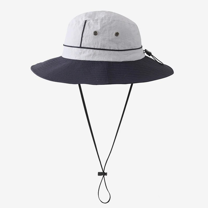 Color-Blocked Wide-Brimmed Sun Hat