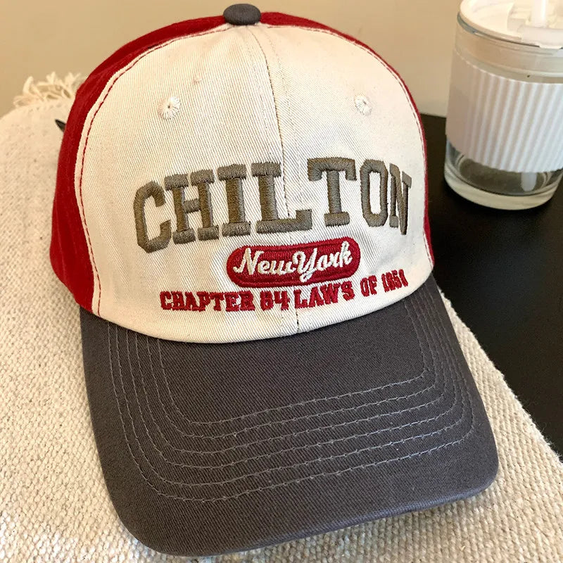 Letter Embroidery Baseball Cap Women Man