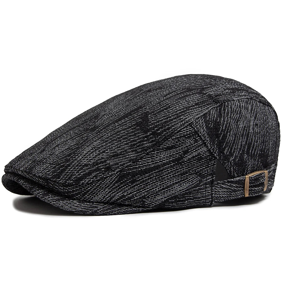 Fashion Denim Men's Beret Vintage Print Newsboy Caps
