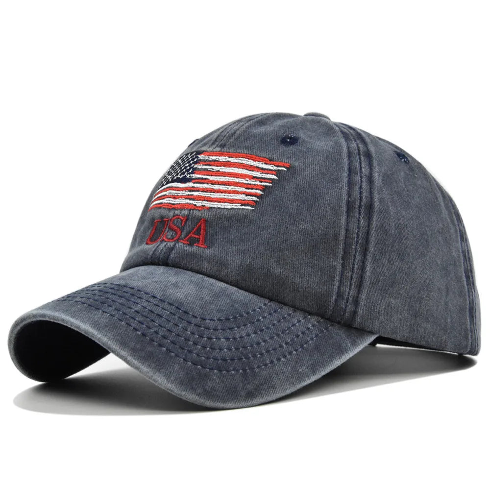 Unisex Tactical Military Baseball Cap Fashion Cotton USA American Flag