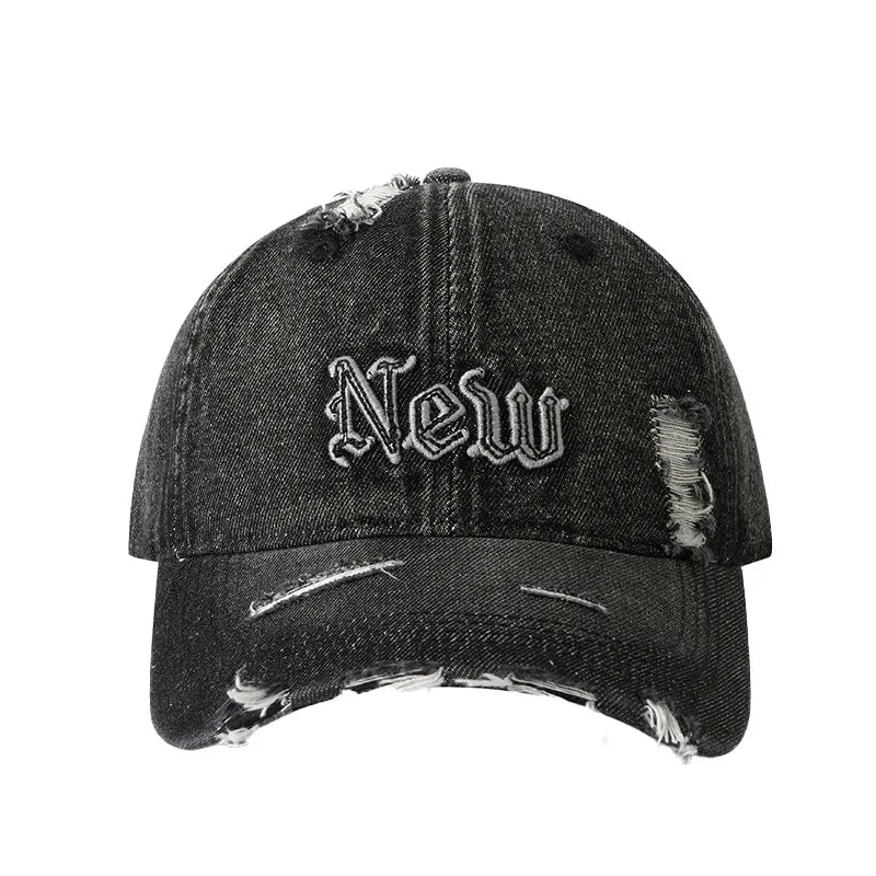 Korean Style Letter Embroidered Baseball Cap