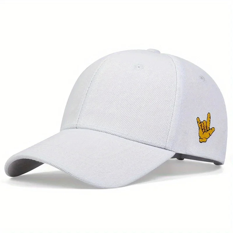 Unisex Side Finger Embroidery Baseball Caps Spring