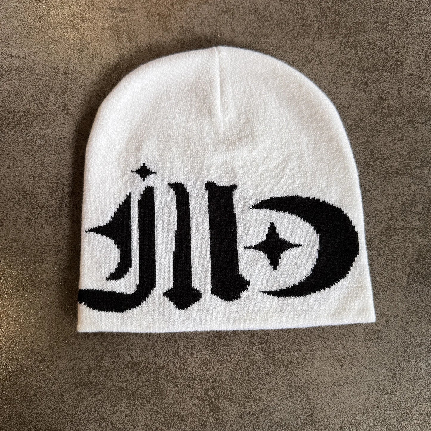 Fashion Jacquard Skull Cap Trendy Letter Knit Beanies Unisex Warm Hat