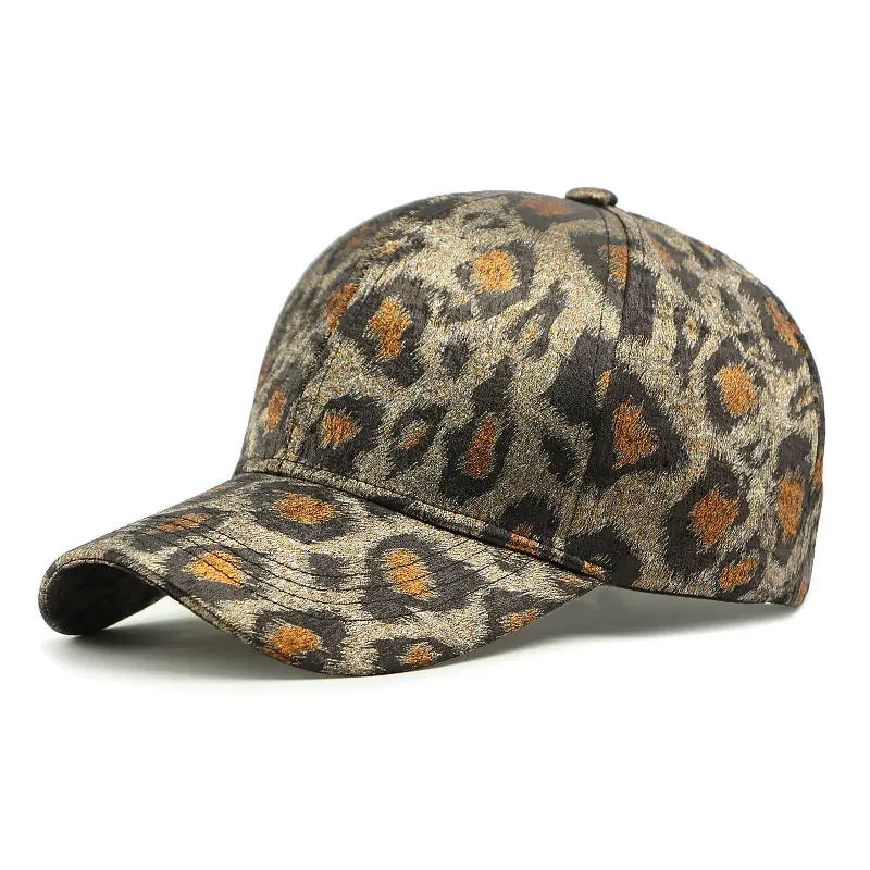 Spring And Summer Polyester Leopard Print Casquette Baseball Cap