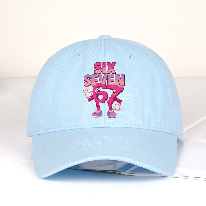 Cartoon 67 Six Seven Print Baseball Cap